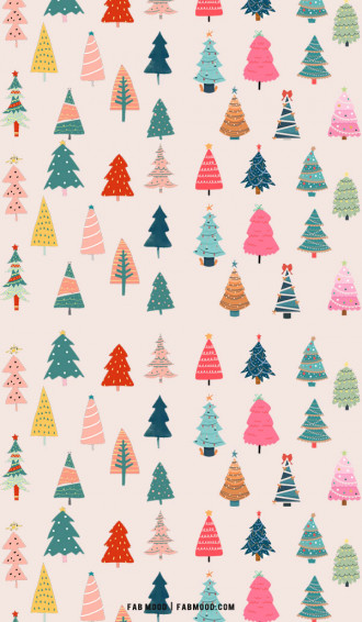 Christmas Aesthetic Wallpaper Variety Of Trees