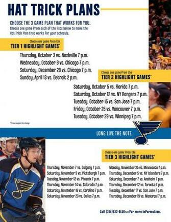 Hat Trick Plans St Louis Blues Tickets
