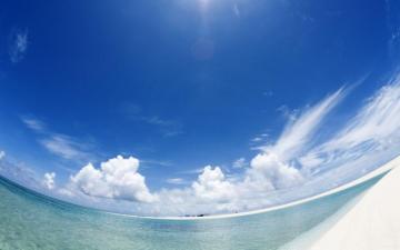 Beach Panorama Wallpaper Stock Photos