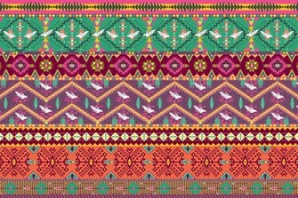 Aztec Background Seamless Colorful