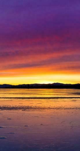 Landscape Sea Orange Wallpaper Sc iPhone5s