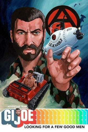 Vintage Gi Joe Adventure Team With Sea Wolf Submarine Looking For