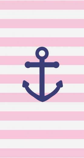 Pink Stripes Wallpaper Background Navy Anchor Anchors
