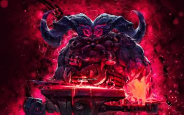 Wallpaper Ornn 4k Purple Neon Lights League Of