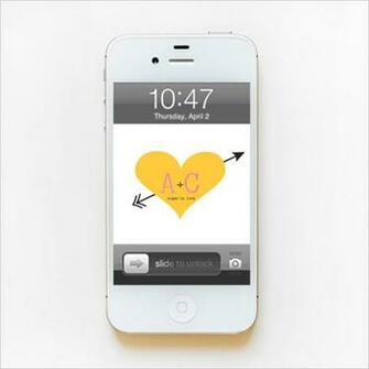 Heart And Arrow Monogram Phone Wallpaper The Wedding Chicks