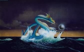 Dragons Roger Dean Asia Album Covers Wallpaper Background