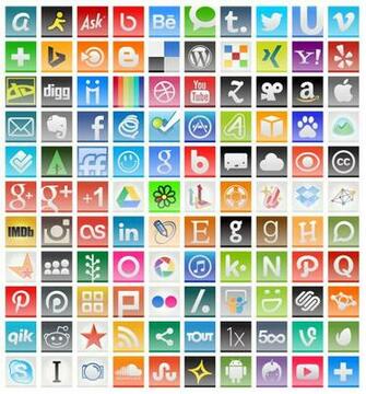 Social Media Logos Wallpaper For Gadget Handph