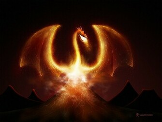 Cartoon Picture Fire Dragon Wallpaper