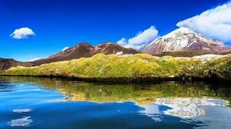 Bolivia Lake Mountain Water Clouds Snowy Peak Nature