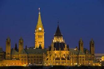 Wallpaper Parliament Hill Buildings Dusk Picture Ottawa Ontario