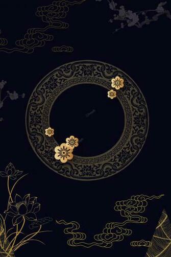 Textured Blue Gold Floral Classical Background Heypik In