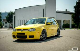 Wallpaper Volkswagen Turbo Wheels Golf Tuning Front