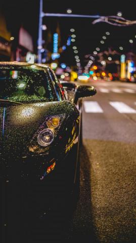 Car Rain Drops Bokeh Street Wallpaper For