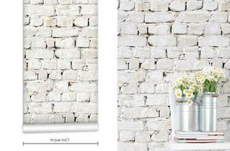Whitewash White Bricks Wallpaper