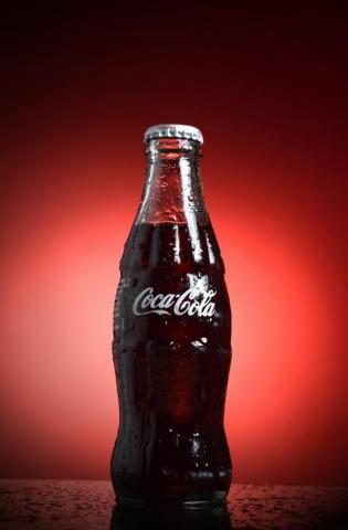 Coca Cola Bottle With Red Background Photo Coke