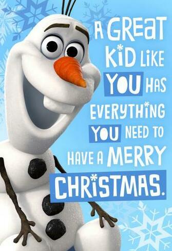 Olaf Christmas Card From Hallmark Frozen Photo