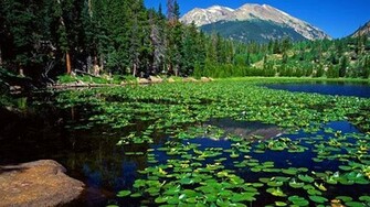 Lake Stones Mountain Rocky National Park Colorado Wallpaper