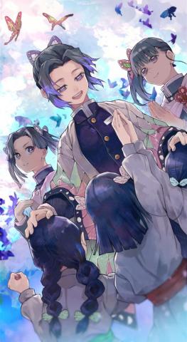 Kimetsu No Yaiba Kanzaki Aoi Vertical 2d Artwork
