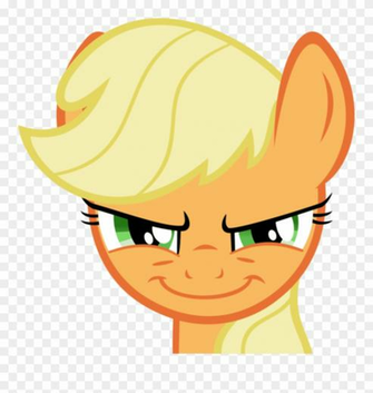 Png Applejack Evil Smile Image Background