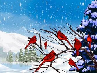 Snow Cardinals