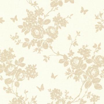 Gia Beige Floral Wallpaper