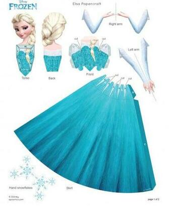 Elsa Papercraft Frozen Photo