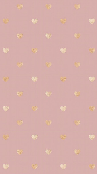 Seamless Glittery Gold Hearts Patterned Background Image By