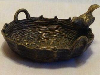 Antique Bronze Victorian Vienna Bird In Nest Sculpture