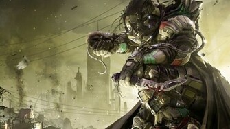 Steampunk Robot Machine Gun Destruction Wallpaper