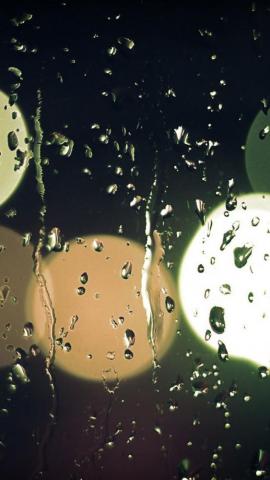 Raindrops On Glass iPhone 5s Wallpaper Nature