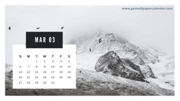 March Calendar Wallpaper Desktop Colorful Wall