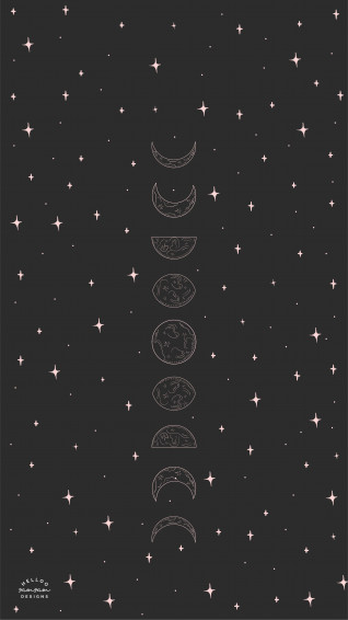 Moon Phases Phone Wallpaper