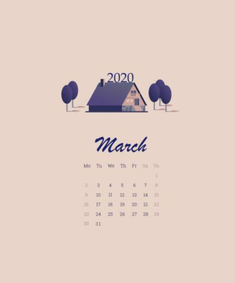 March Calendar Wallpaper For Desktop Laptop iPhone