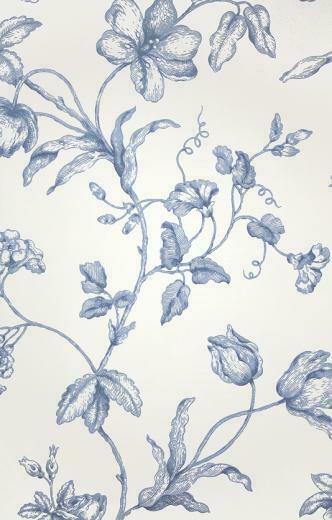 Samantha S Bouquet Toile Wallpaper A Featuring