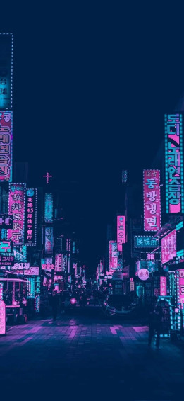 Blue And Pink Aesthetic Neon Wallpaper