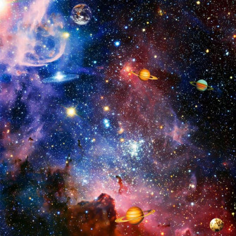 Awesome Galaxy And Planets Ceiling Mural Custom Size Available
