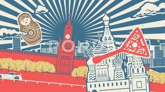 Animated Background Russia HD 4k Stock Footage
