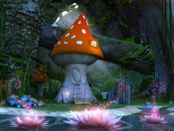 Mushroom House Wallpaper The Fairytale