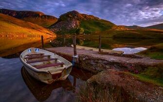 Great Britain Lake Marina Boats Landscape Wallpaper