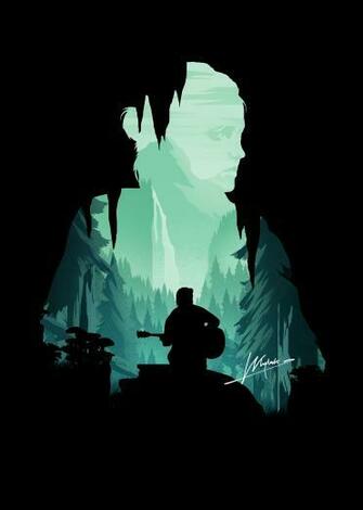 Ellie The Last Of Us Minimalistic Poster Print Metal Posters