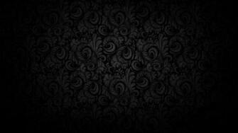Black Dark Flowers Gray Patterns Wallpaper