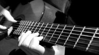 Guitar Wallpaper Classical Playing Acoustic Hands Fretboard