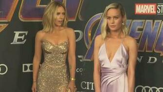 Brie Larson Scarlett Johansson Wear Infinity Gauntlet Stone
