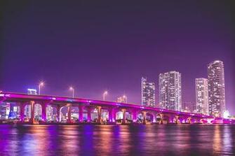 Miami Wallpaper The City Skyline Across Beach