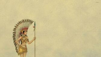 Native American Girl Wallpaper Digital Art