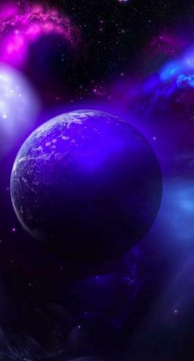 Space Blue Purple Wallpaper Sc iPhone7plus