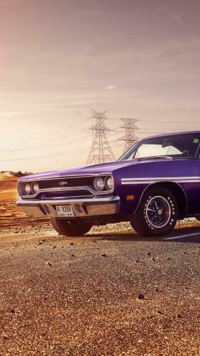 Plymouth Gtx Violet Muscle Car Wallpaper Mopar