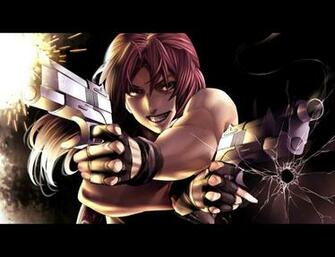 Revy Gun Shooting Grin Smile HD Wallpaper