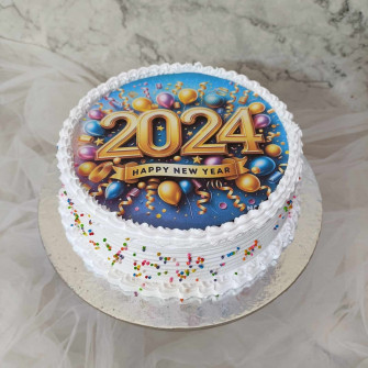 New Year Photo Cake Yummy