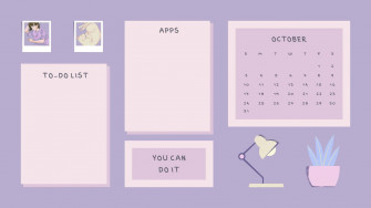 Cute Desktop Organizer Wallpaper